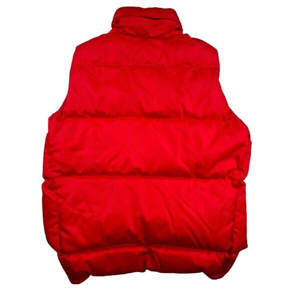 Vintage Gap Down Puffer Vest Men's M Alpine 317 Red Full Zip Racing Series Hood - Picture 8 of 14